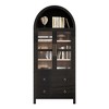 TIRAMISUBEST 71" Arched Kitchen Pantry Cabinet 2 Large Drawers Adjustable Shelves Glass Doors Modern Farmhouse Buffet Dining Storage - 2 of 4