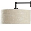 Mid-Century Modern Style with Swing Arm Feature Table Lamp Bronze - StyleCraft: Adjustable, Steel & Linen - image 3 of 4