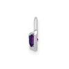 Black Bow Jewelry Feb Synthetic Amethyst 14k White Gold Heart Pendant Enhancer, 5mm - 2 of 4