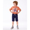 Deux par Deux Boy French Terry Zip Pocket Shorts Navy Blue - 2 of 4