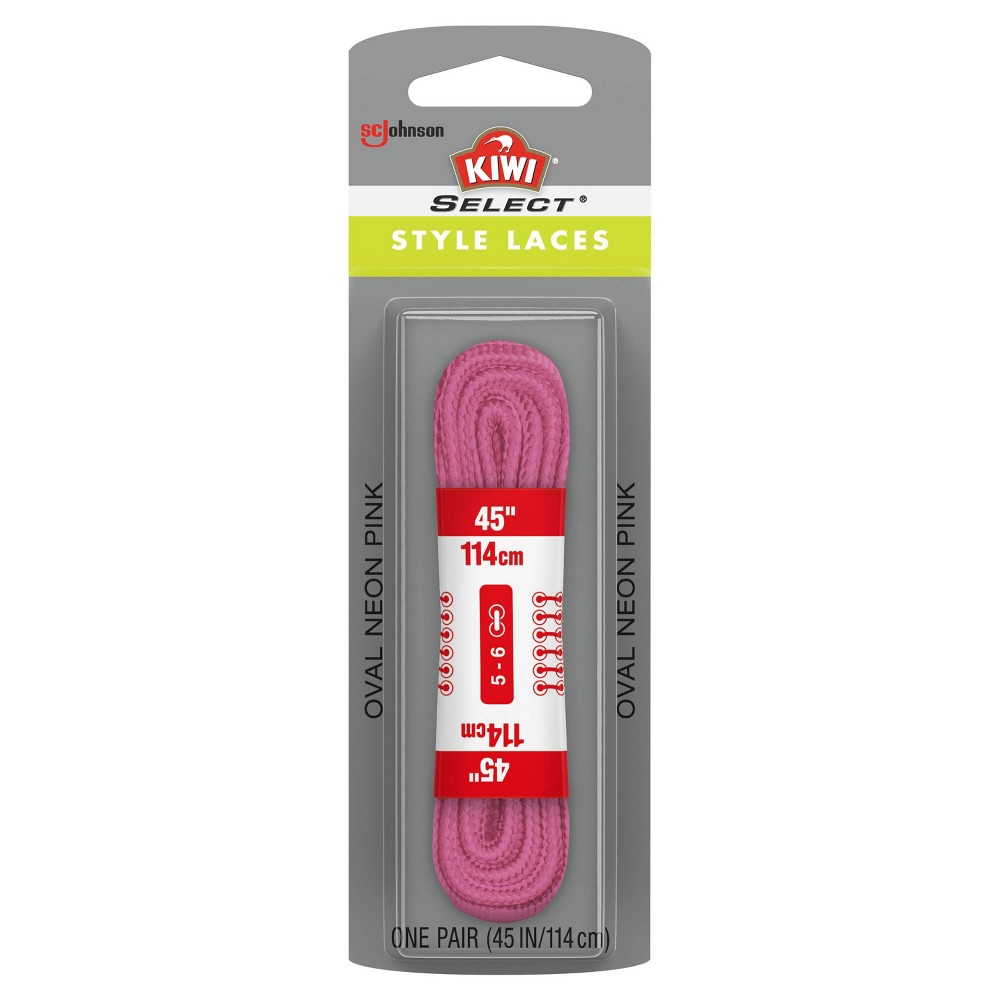 KIWI Select Style Oval Laces - Neon Pink 45in