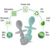 Silicone Baby Spoons for Baby Led Weaning 2-Pack, First Stage Baby Feeding Spoon Set Gum Friendly BPA Lead Phthalate and Plastic Free - 2 of 4