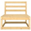 Garden Lounge Set Natural Pinewood Solid Pinewood, 100% Polyester  vidaXL - 4 of 4
