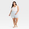 Women's High-Rise Linen Pull-On Shorts - Ava & Viv™ - 3 of 3