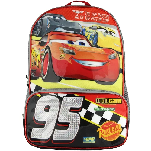 Disney Cars 95 Lightning McQueen 17" School Backpack Travel Laptop Bookbag Multicoloured at Target