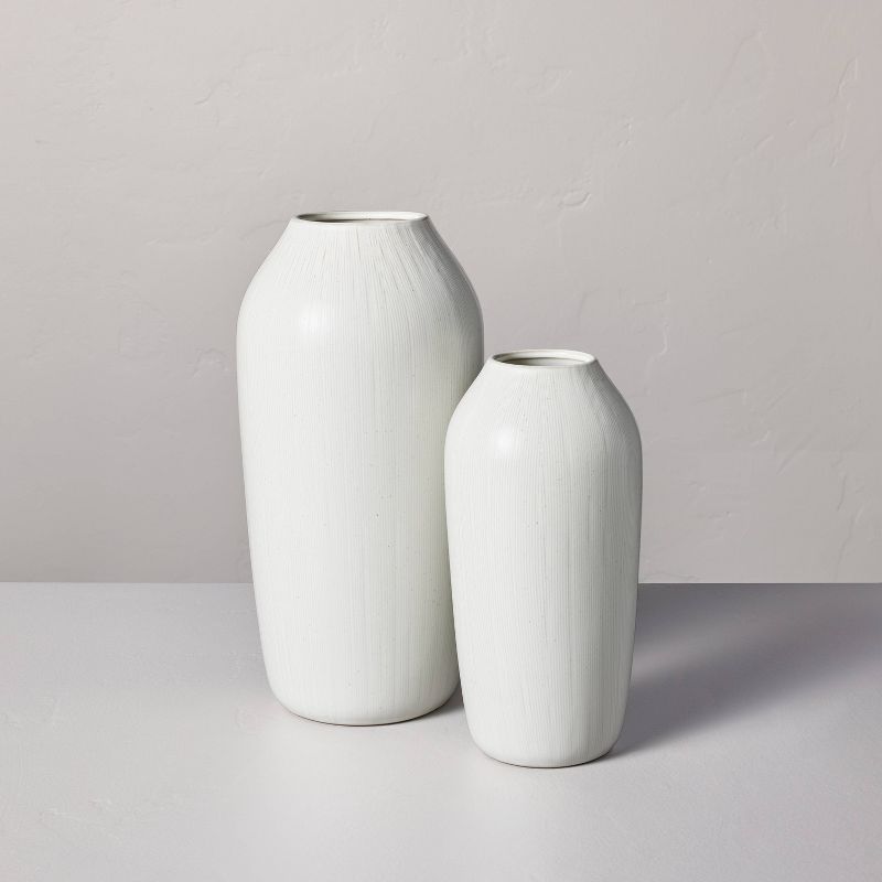 Textured Ceramic Bouquet Vase Cream - Hearth & Hand™ with Magnolia, 4 of 6
