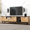 Chic Crate-80 Inch Modern Media Console – 4-Cabinet TV Stand w/ Open Shelves & Drop Down Door, Multi-Room Entertainment Center - 3 of 4