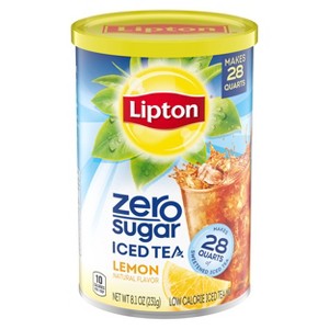 Lipton Zero Sugar Lemon Iced Tea Mix - 8.1oz - 1 of 4