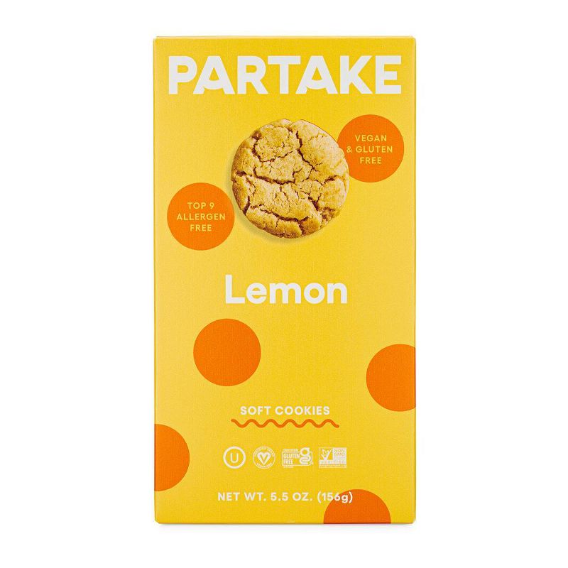 Partake Gluten Free Vegan Soft Baked Lemon Cookies - 5.5oz, 1 of 10
