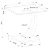 Coaster Pruitt Modern Glass Top End Table Clear/Satin - 4 of 4