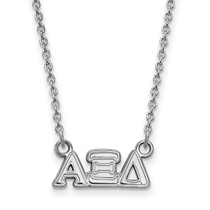 Black Bow Jewelry Sterling Silver Alpha Xi Delta Greek Life Necklace 18 Inch - 1 of 4