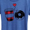 Women's - Instant Message - Coffee And Donut Short Sleeve Graphic T-Shirt - 2 of 4
