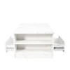 KTMBDW 37inch High-Glossy LED Coffee Table with 2 Sliding Drawers, Living Room Storage Tables with Marbling Print,Modern Stylish Center Tables - 4 of 4