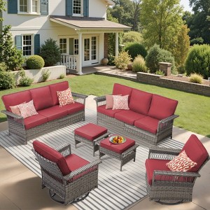 Buenhomino Outdoor Patio All-Weather Wicker Furniture Set - 1 of 4