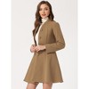 INSPIRE CHIC Women's Single Breasted Long Sleeve Mid-Long Winter Coat - 3 of 4