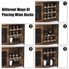 3-Tier Wine Bar Cabinet with Detachable Rack, Storage Buffet with Glass Holder & Mesh Door, for Kitchen Living Room Bar - 4 of 4