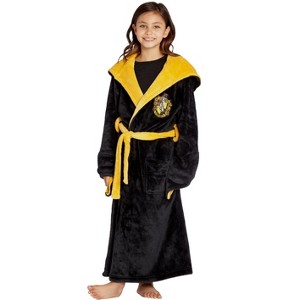 Harry Potter Hogwarts Houses Girl's Plush Robe - 1 of 4