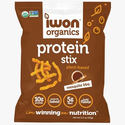 Iwon organic Protein Stix Mesquite BBQ - Case of 8 - 1.5 oz