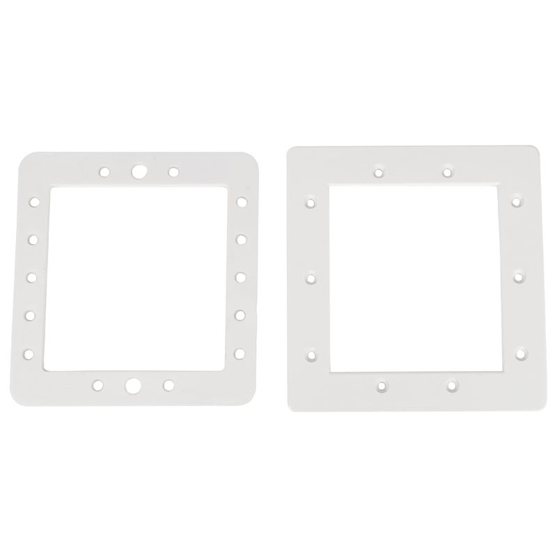 Swim Central 8.25" White Hydrotools Swimming Pool Skimmer Face Plate and Butterfly Gasket, 1 of 3