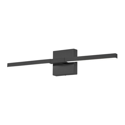 POWLIG 23.6-in Led Black 5cct 24w Dimmable wall Sconce
