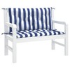 vidaXL Indoor/Outdoor Bench Cushions 2 pcs, Water-Repellent, Blue&White Stripe 39.4"x19.7"x2.8" - 4 of 4