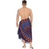 LA LEELA Men's Sarong Beach Cover Ups Wraps One Size Royal Mandala - 4 of 4