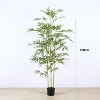 6ft Artificial Bamboo Tree in Pot w/ Lifelike Trunk & Silk Leaves - Tall Fake Greenery for Home/Office/Restaurant Indoor/Outdoor Decor - 3 of 4