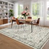 Area Rug 5x7 Vintage Floral Living Room Rug Non Slip, Soft Non Shedding Carpet - 4 of 4