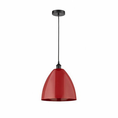 Plymouth Dome - 1 Light Cord Hung Mini Pendant In Industrial Style-14.75 Inches Tall and 12 Inches Wide