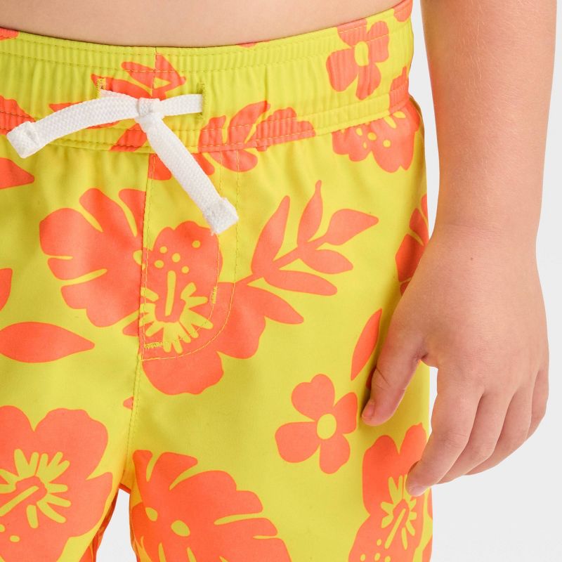 Toddler Boys' Hibiscus Floral Swim Shorts - Cat & Jack™, 3 of 5