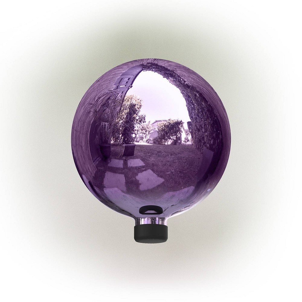 Photos - Coffee Table 10" Glass Gazing Globe Electric Purple - Alpine Corporation