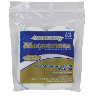 ArroWorthy Microfiber 4 in. W X 3/8 in. Mini Paint Roller Cover 2 pk (Case of 12)