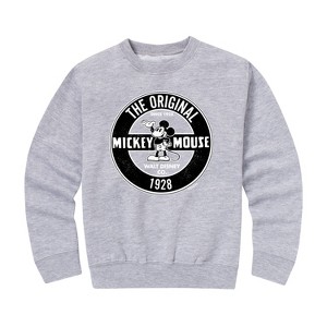 Boys' - Disney - Mickey Mouse Original Badge Graphic Long Sleeve Fleece Sweatshirt - 1 of 4