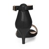 Allegra K Women's Faux Leather Adjustable Ankle Strap Kitten Heel Sandals - 3 of 4