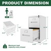 NicBex 2 Drawer Narrow File Cabinet with Lock,Office Cabinet with Grooved Handles,Modern Storage Cabinet,Filing Cabinet for Home Office - 3 of 4