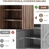 Large Shoe Cabinet with Doors，6-Tier Shoe Organizer with 2 Doors and Additional Hooks for Hallway, Entryway, Living Room - 3 of 4