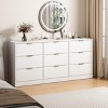 ORRD White 9-Drawer Dresser (63" Large Deep) – Wooden Storage for Bedroom, Living Room, Hallway - 2 of 4