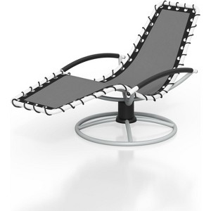 360°  Rotating Outdoor Chaise Lounge Chair, Iron Patio Chaise Lounge Perfect for The Backyard, Patio, Lawn, and Pool - 1 of 4