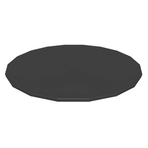 Bestway Round Pool Cover for Above Ground Pro Frame Pools with Drain Holes and Secure Tie-Down Ropes - 1 of 4