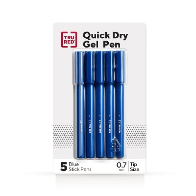TRU RED Quick Dry Gel Pens Med Point 0.7mm