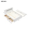 TIRAMISUBEST Queen Size Wood Storage Platform Bed with LED, 2 Drawers and 1 Twin Size Trundle - 4 of 4