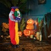 Syemin Decorative Holiday Scene Props Halloween Decorations Outdoor, Scary Clown Decor Clearance Haunted House Lawn Yard Patio, Orange, 24"*24"*54" - 3 of 4