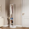 Cesicia 360° Rotating 69x16" Full Length Mirror with Hook Storage Rack Coat Rack, for Living Room or Cloakroom - 2 of 4