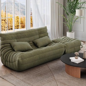 Bean Bag Chair, Fireside Chair Sofa Large Bean Bag Chair for Adults, 2 Seater Bean Bag Chairs with High Density Comfortable Foam for Living Room - 1 of 4