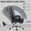Heated Reclining Massage Office Chair with Footrest, Adjustable High Back Desk Chair for Home or Executive Workspace -3irtyhousy - 2 of 4