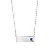 "White Gold Plated Bar Necklace Adorned with Lab-Created Colored Cubic Zirconia – A Chic and Vibrant Jewelry Piece" - 3 of 3