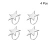 Unique Bargains Dining Table Decorations Alloy Decorative Star-shaped Napkin Rings 4 Pcs - 3 of 4