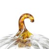 NAYSAYE Set of 4 Clear Glass Pumpkins Ornament Holiday Decor for Fall Harvest Festival Thanksgiving Tabletop Display, Clear, 14"*12"*8" - 4 of 4