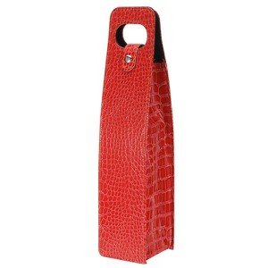 Unique Bargains Foldable Reusable Leather Wine Gift Bag for Picnic Party Wedding - 1 of 3