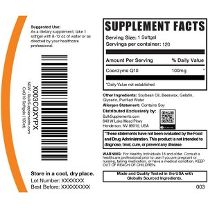 BulkSupplements Coenzyme (CoQ10) Softgels - 1 of 4
